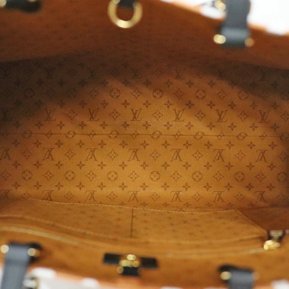 LOUIS VUITTON On The Go Giant Monogram Tote Hand Shoulder Bag Cream Caramel - Picture 8 of 10